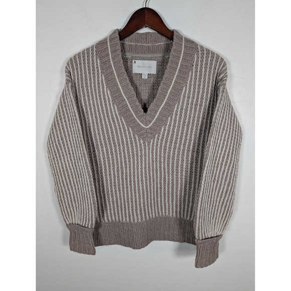 Brochu Walker Sweater Womens XS Wool Cashmere Blend V Neck Pullover Knit - Picture 1 of 12